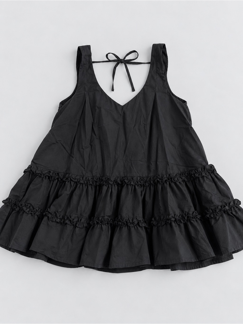 ASOS Black Tiered Ruffle Sundress